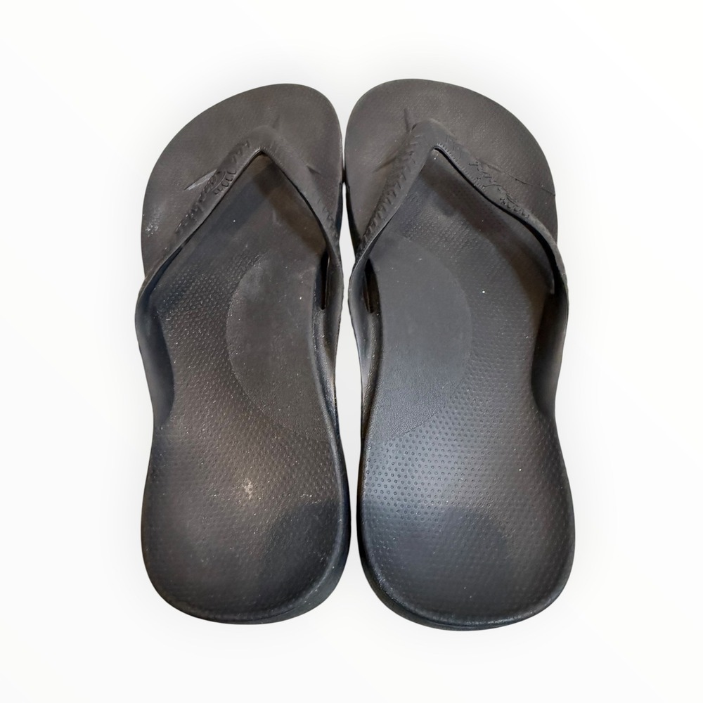 Archies Arch Support Flip Flops Black Orthotic Sandals Womens 9 Mens 8 - Picture 4 of 8